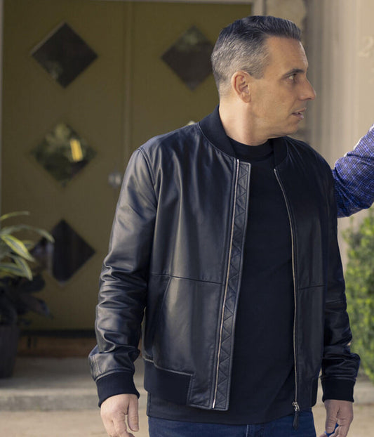 Bookie 2025 Sebastian Maniscalco Black Bomber Jacket