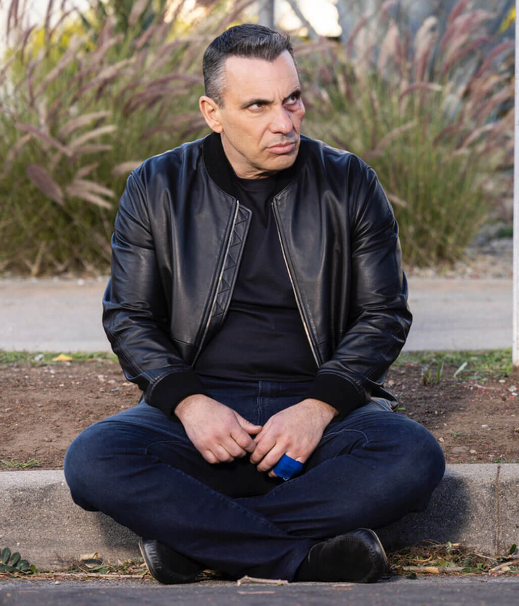 Bookie 2025 Sebastian Maniscalco Black Bomber Jacket