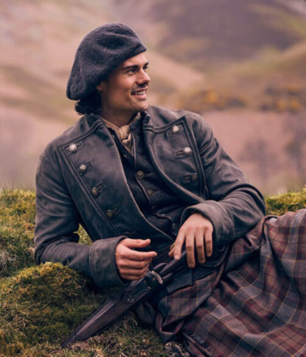 Brian Fraser Outlander Blood of My Blood Black Leather Jacket