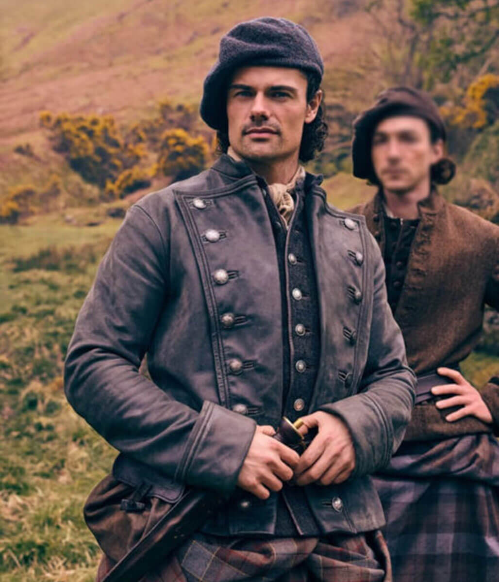 Brian Fraser Outlander Blood of My Blood Black Leather Jacket