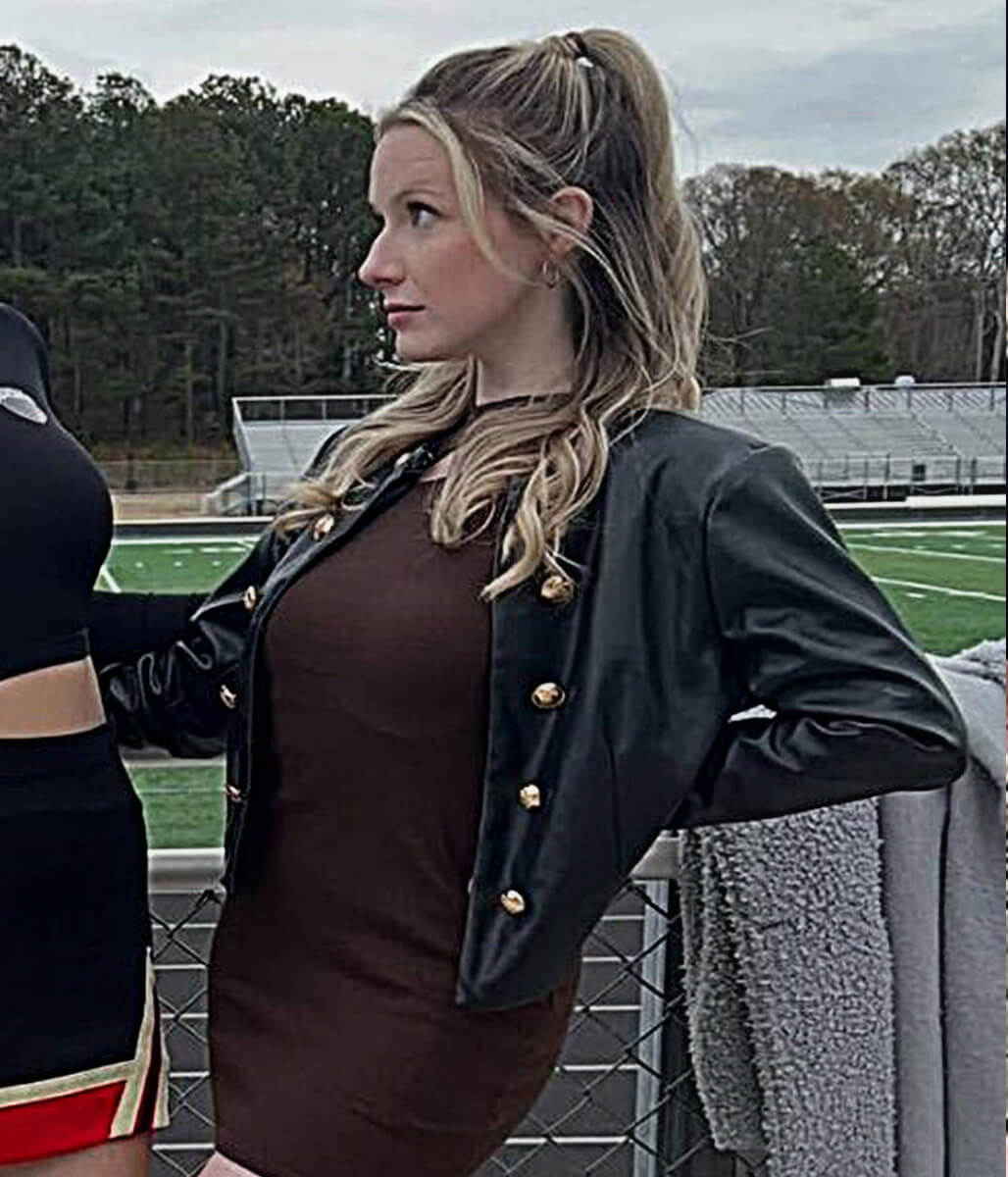Bride for the Quarterback Christine Oswald Black Leather Jacket