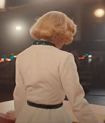 Brie Larson Lessons In Chemistry 2023 White Cotton Coat