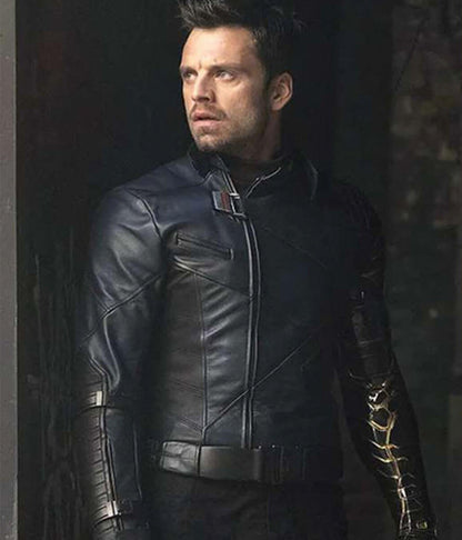 Bucky Barnes Thunderbolts Black Leather Jacket