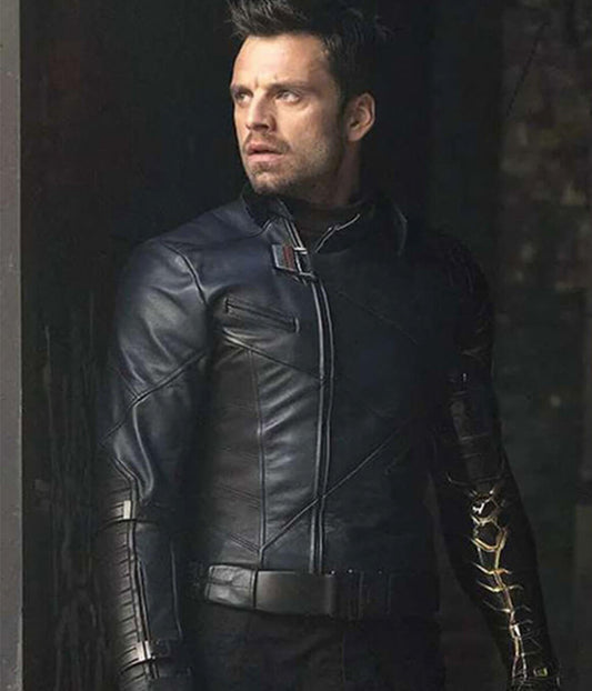 Bucky Barnes Thunderbolts Black Leather Jacket