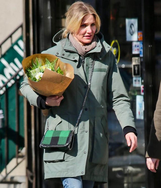 Cameron Diaz Green Wool Jackekt