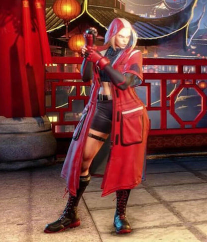 Cammy White Street Fighter 6  Red Leather Coat