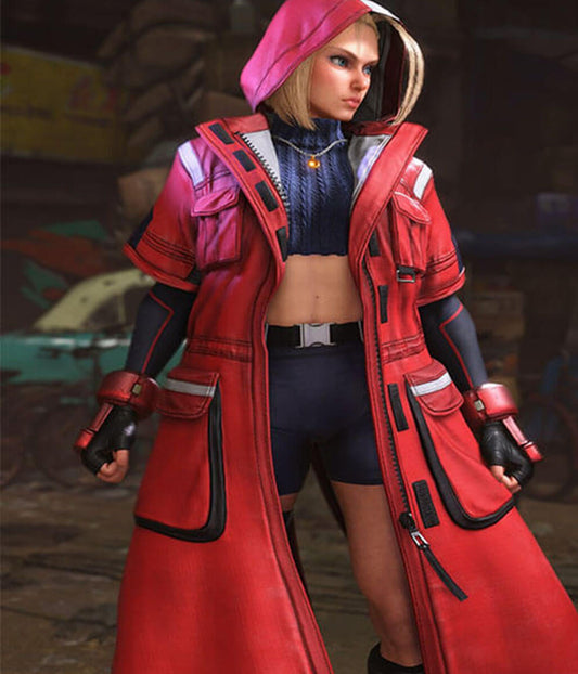 Cammy White Street Fighter 6  Red Leather Coat