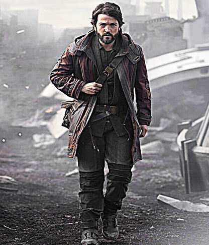 Cassian Andor Star Wars Andor S01 Brown Leather Coat