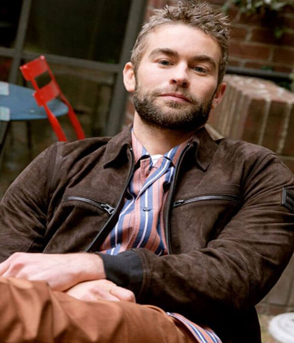 Chace Crawford Brown Suede Leather Jacket