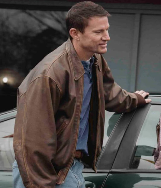 Channing Tatum Roofman Brown Leather Jacket