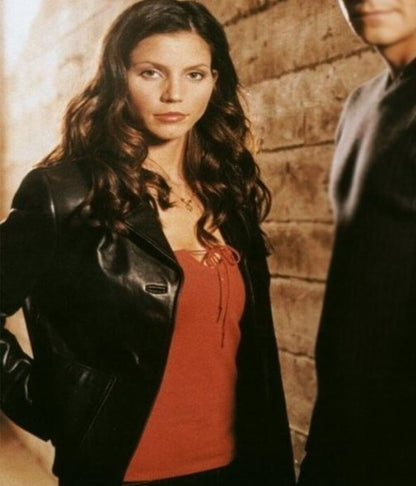 Charisma Carpenter Angel Black Leather Jacket