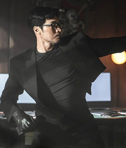 Chief Kim Agent Kim Reactivated S01 Black Cotton Blazer