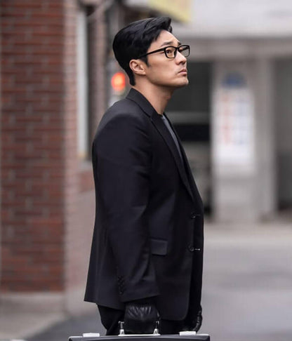 Chief Kim Agent Kim Reactivated S01 Black Cotton Blazer