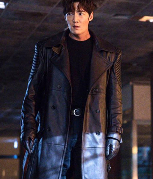  Choi Jin-hyuk Rugal Black Leather Coat