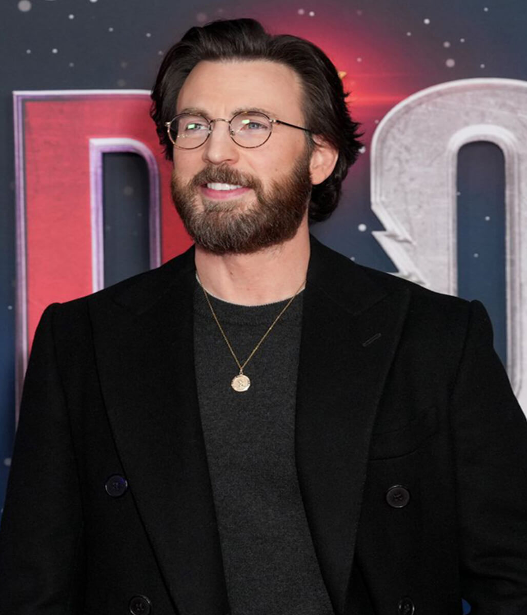 Chris Evans Red One Winter Wool Black Coat