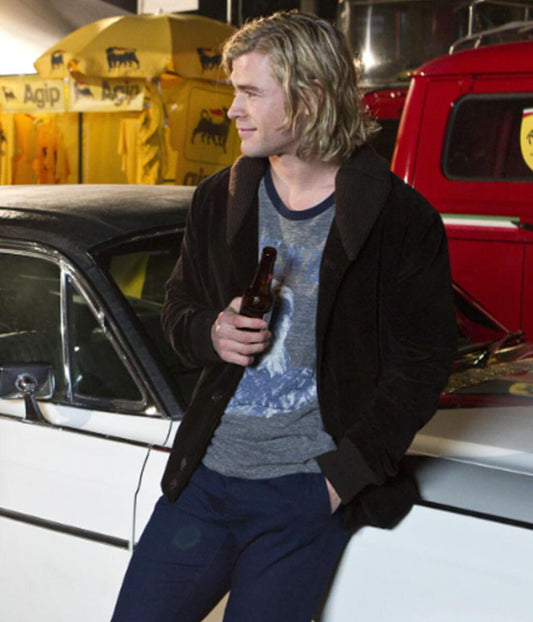 Chris Hemsworth Rush Black Wool Jacket