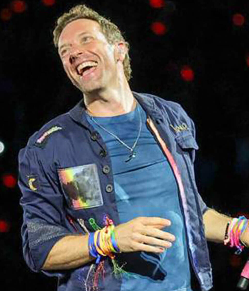Chris Martin Coldplay Concert 2025 Blue Jacket