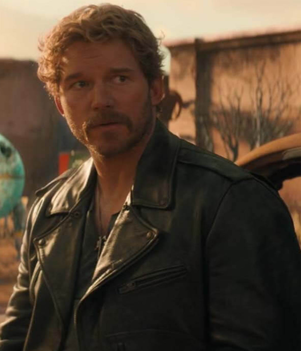 Chris Pratt The Electric State 2025 Keats Leather Jacket