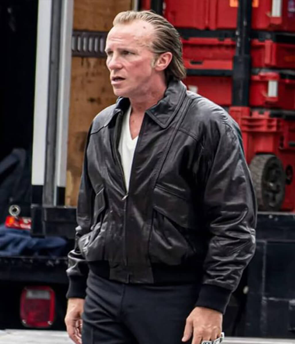 Christian Bale Madden 2026 AI Davis Black Leather Jacket