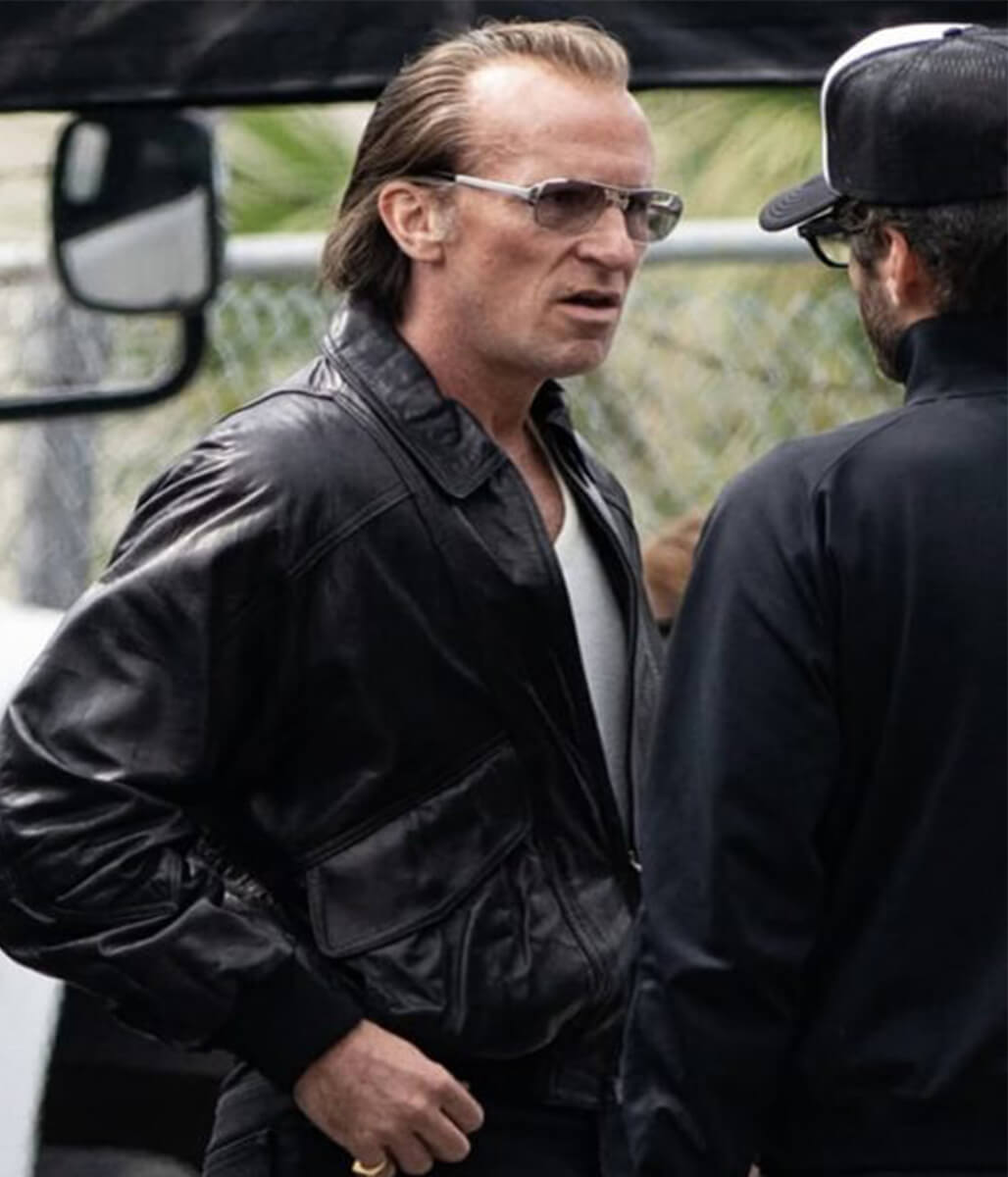 Christian Bale Madden 2026 AI Davis Black Leather Jacket