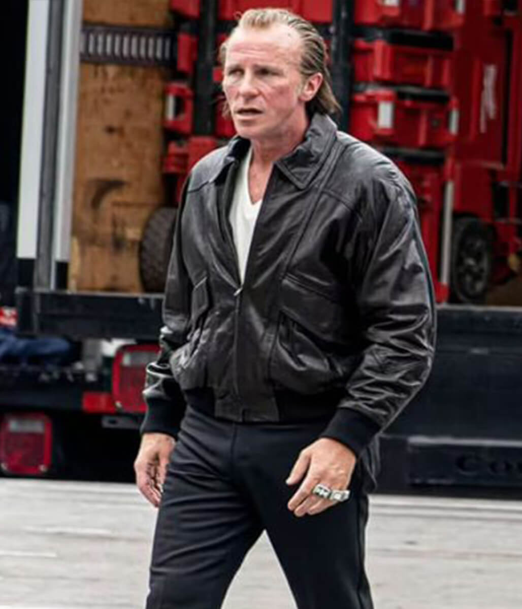 Christian Bale Madden 2026 AI Davis Black Leather Jacket