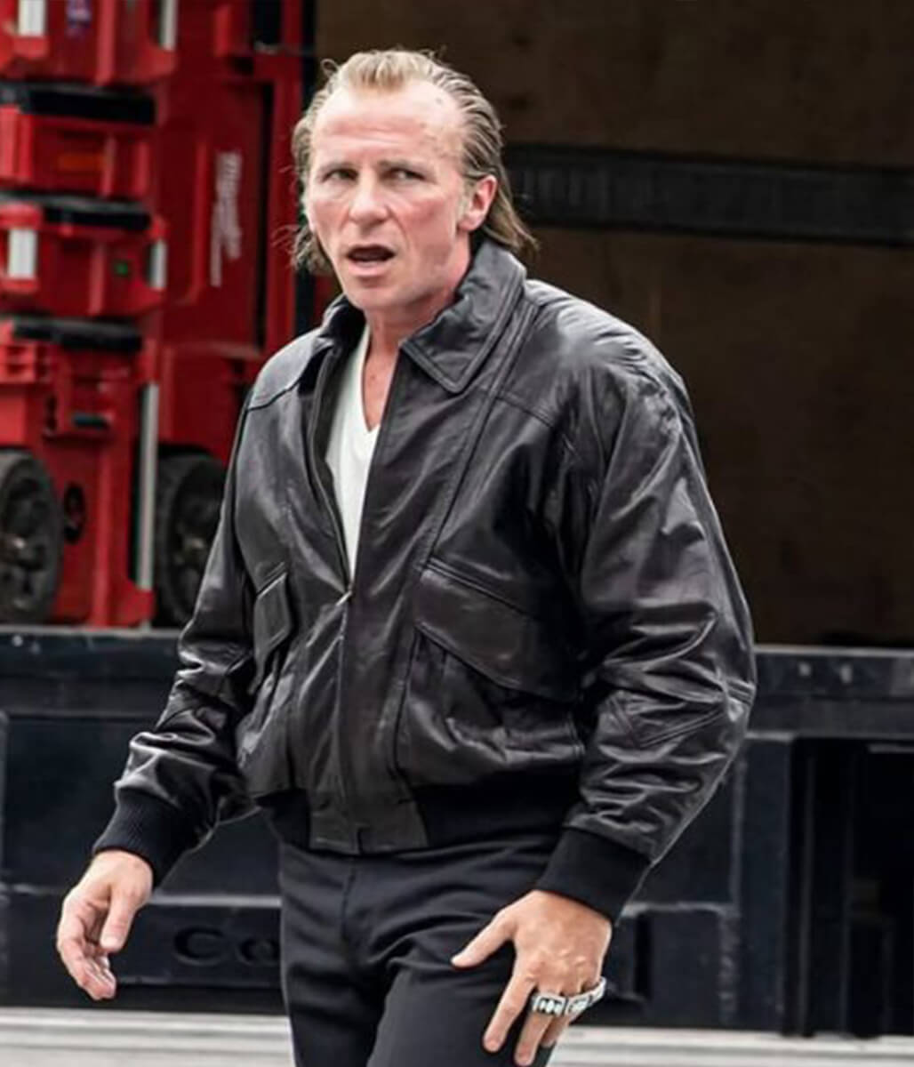 Christian Bale Madden 2026 AI Davis Black Leather Jacket