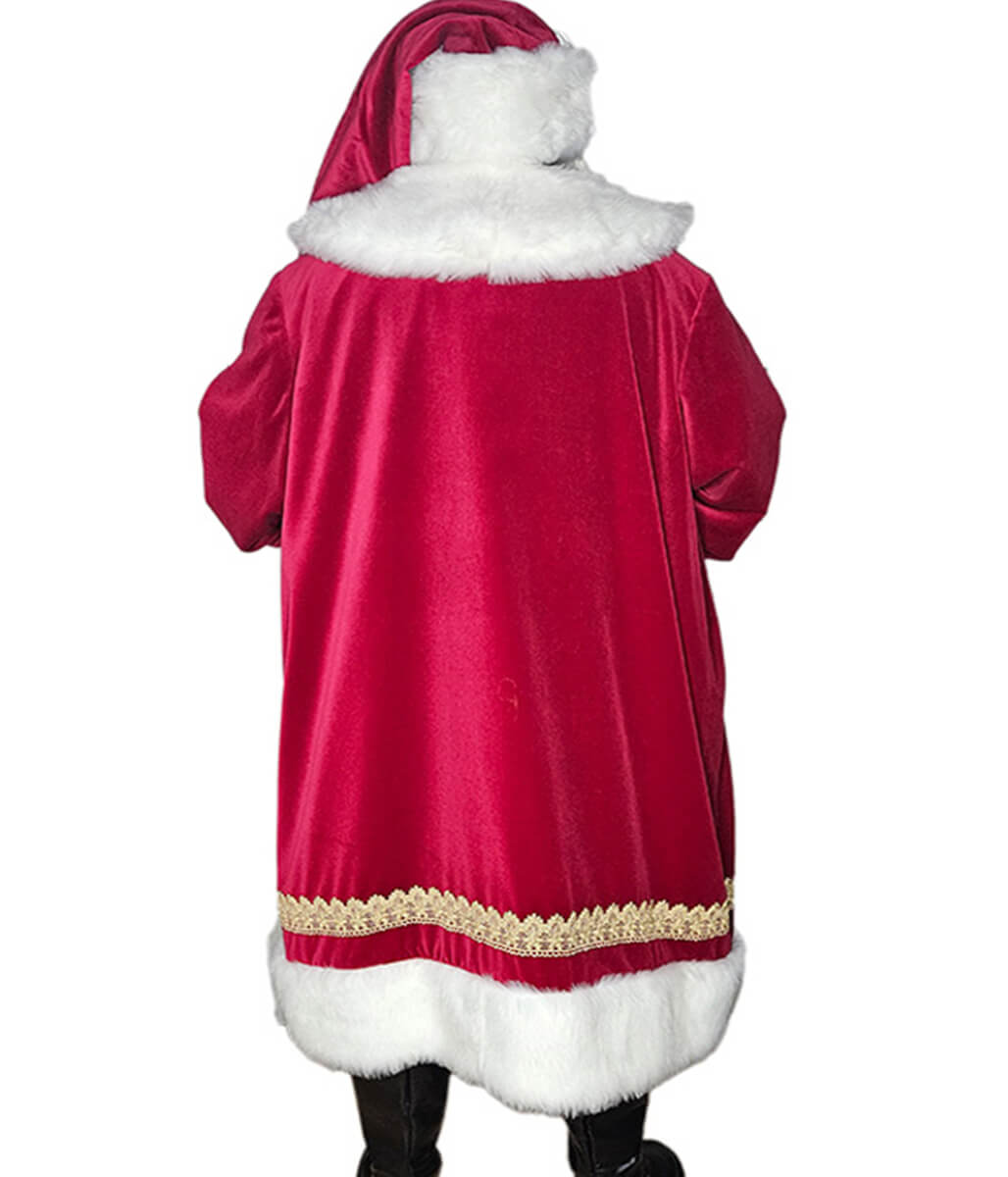 Christmas Bad Santa Claus Red Velvet Costume Coat