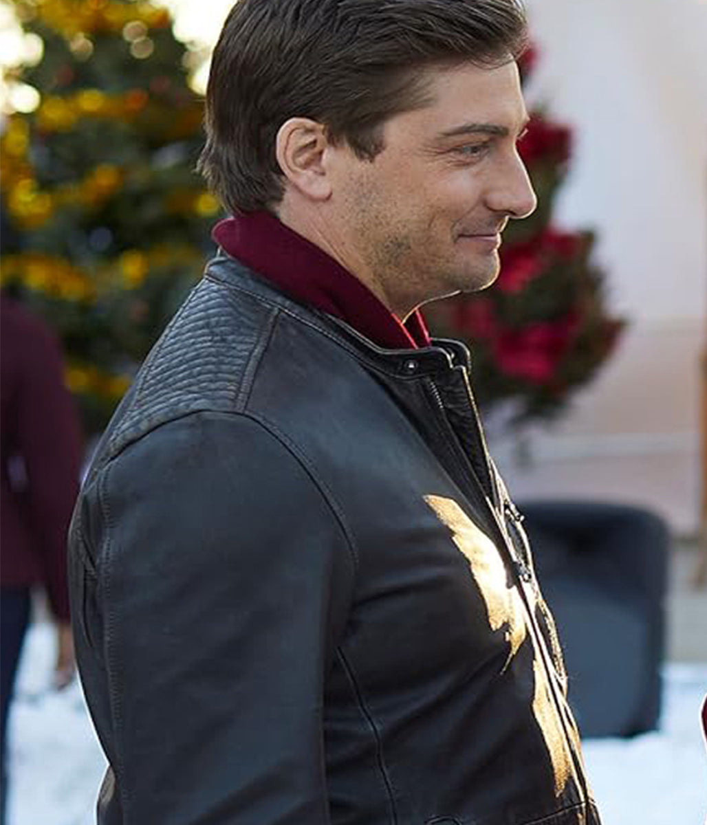 Christmas In Love Daniel Lissing Black Leather Jacket