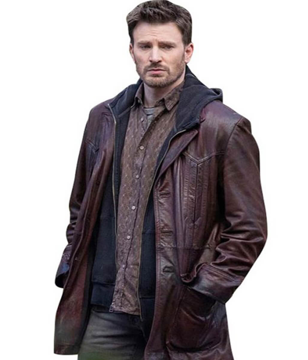 Christmas Red One Chris Evans Leather Jacket