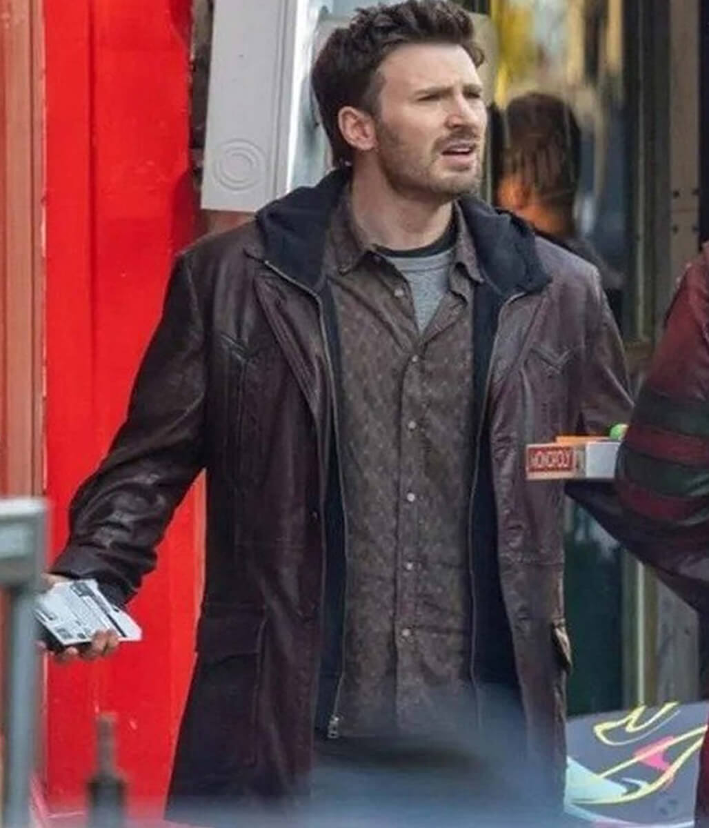 Christmas Red One Chris Evans Leather Jacket
