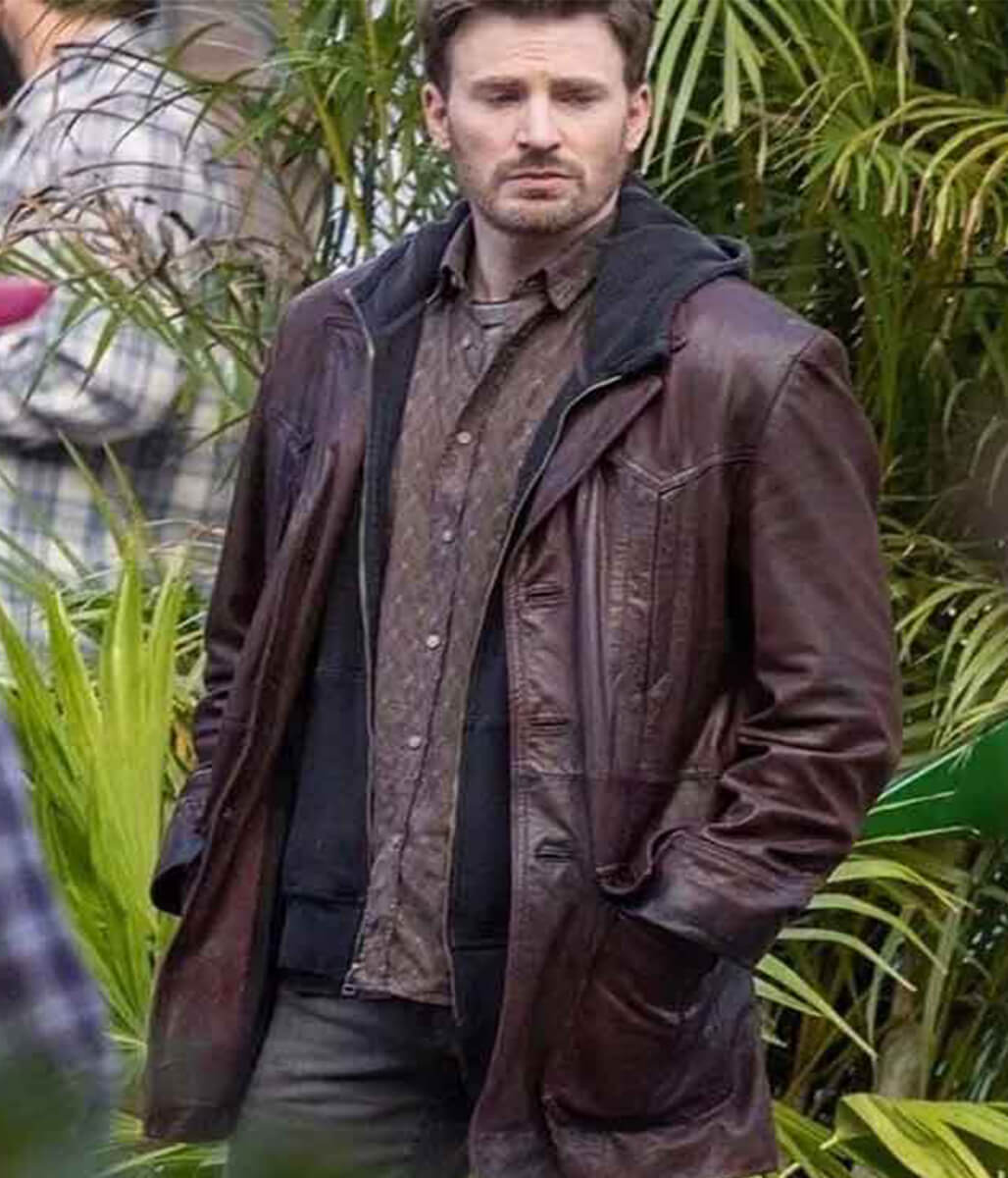 Christmas Red One Chris Evans Leather Jacket