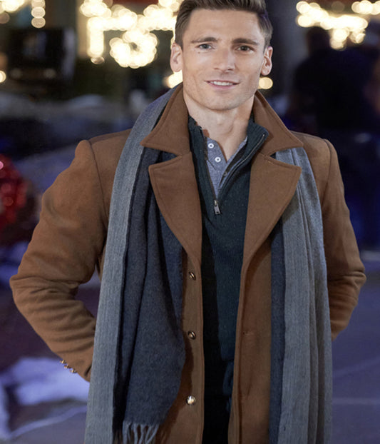 Christmas Tree Lane Andrew Walker Brown Wool Coat