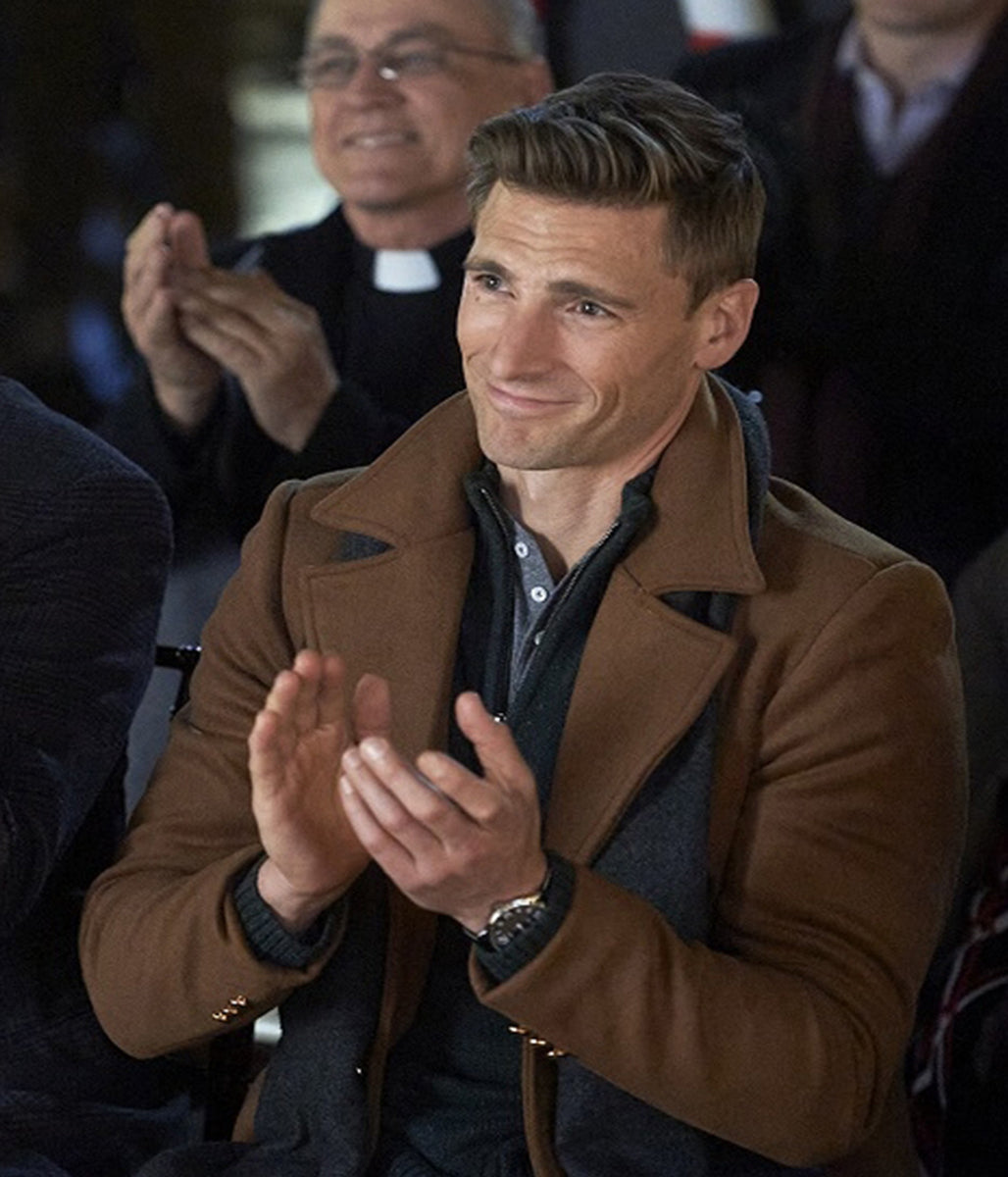 Christmas Tree Lane Andrew Walker Brown Wool Coat