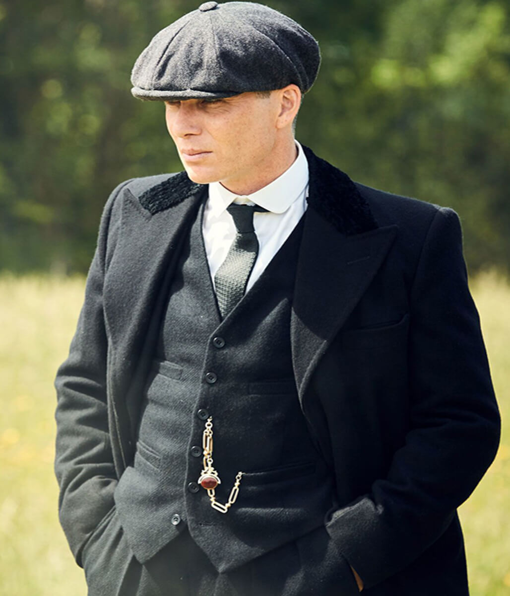Cillian Murphy Peaky Blinders Tommy Shelby Black Wool Coat  