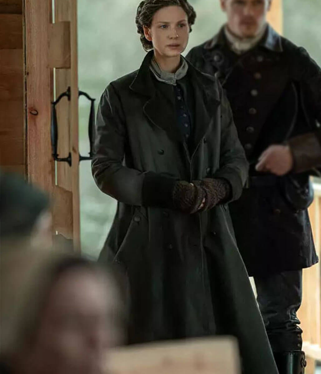 Claire Fraser Outlander Green Cotton Coat