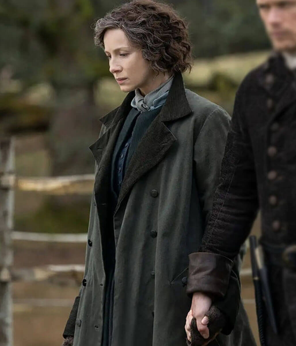Claire Fraser Outlander Green Cotton Coat