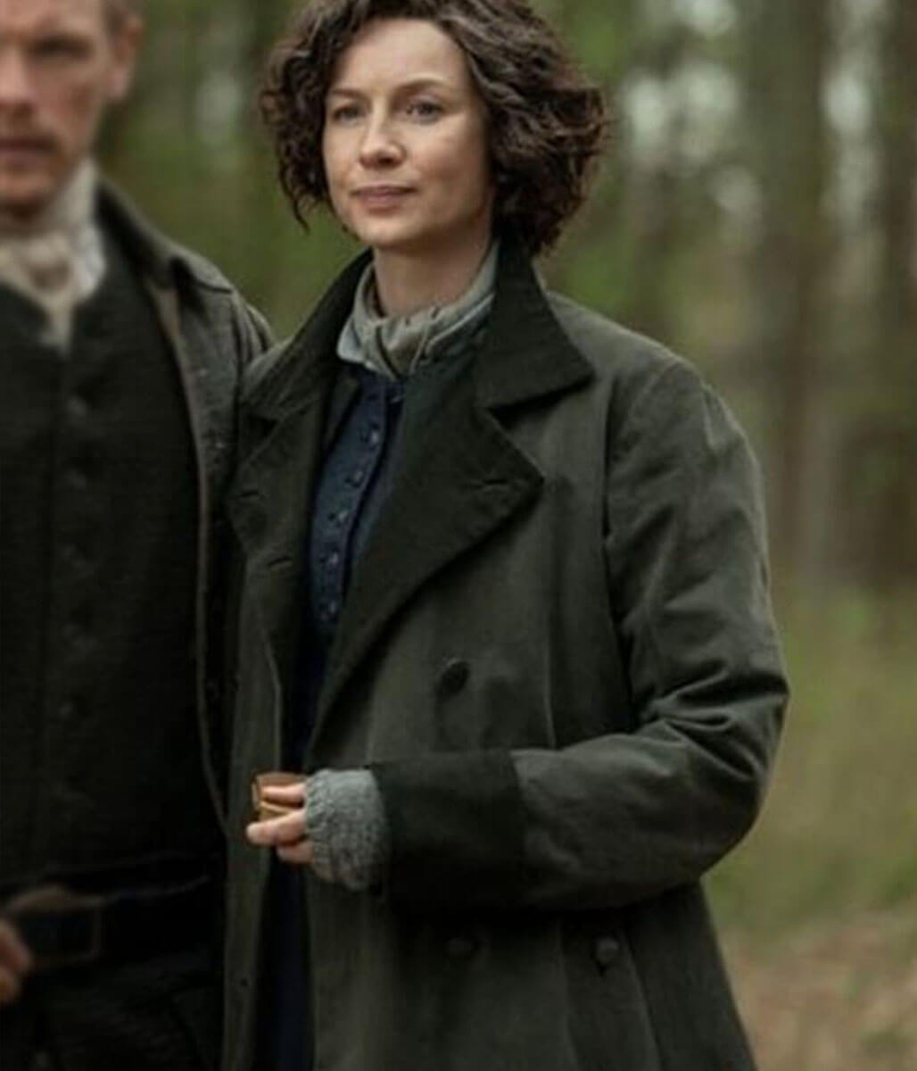 Claire Fraser Outlander Green Cotton Coat