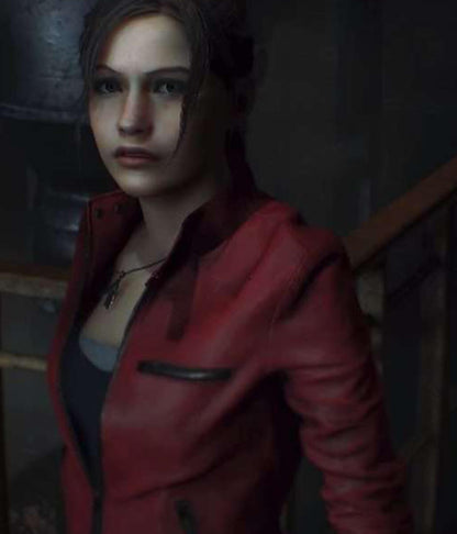 Claire Redfield Resident Evil 2 Red Leather Jacket