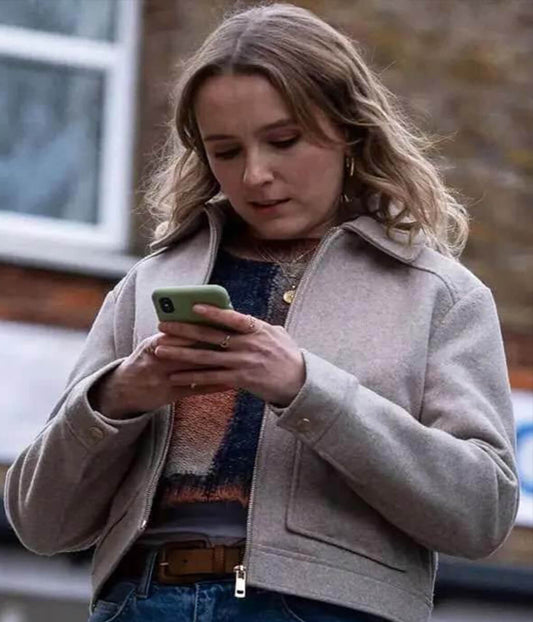 Code of Silence 2025 Alison Brooks Grey Wool Jacket