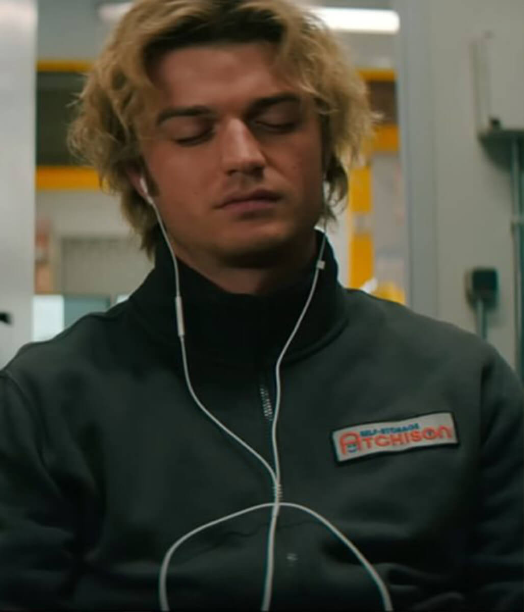 Cold Storage 2026 Joe Keery Black Wool Jacket