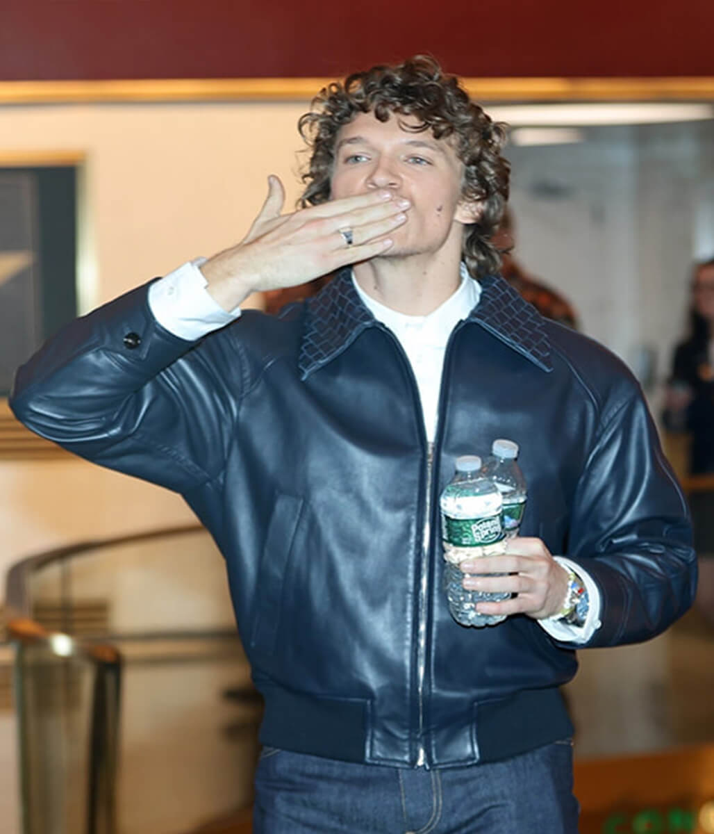 Connor Storrie NYC 2026 Black Leather Jacket