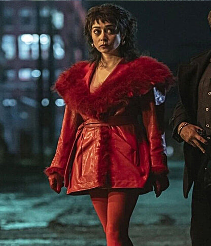 Cristin Milioti The Penguin S01 Red Trench Coat