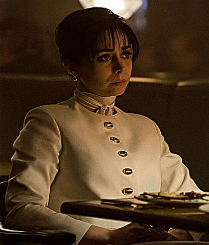 Cristin Milioti The Penguin S01 White Cropped Jacket