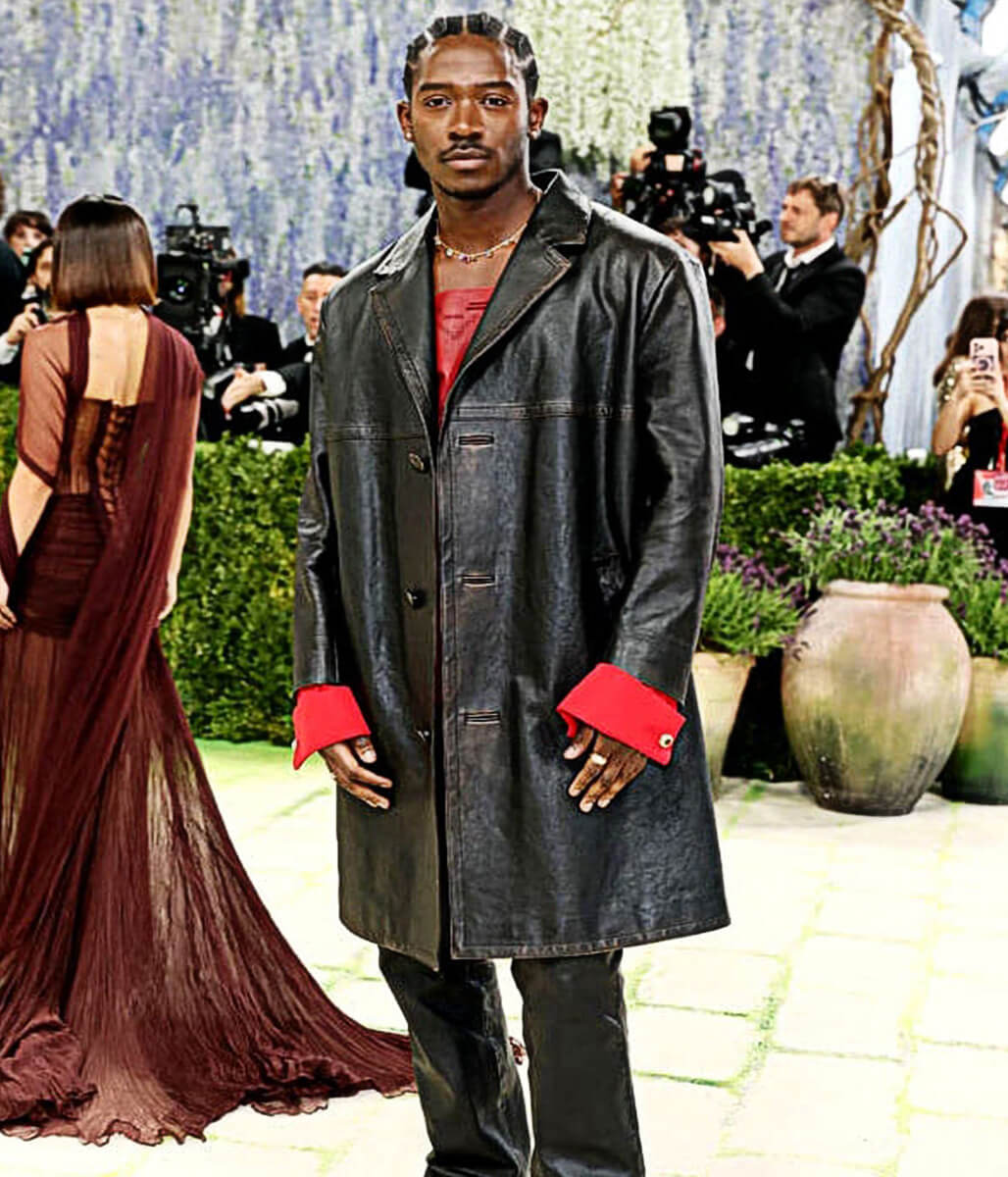 Damson Idris Met Gala 2026 Black Leather Coat