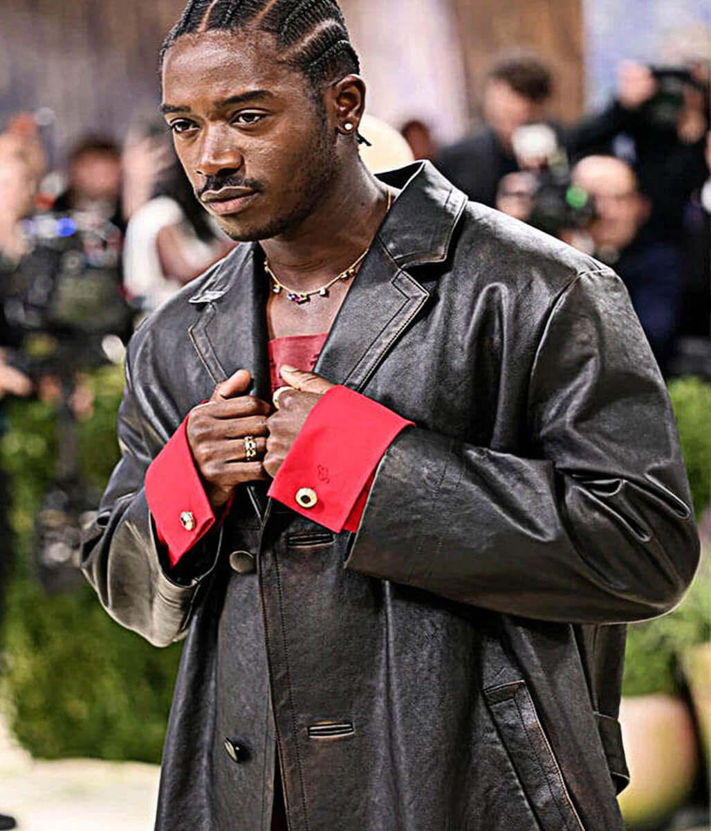 Damson Idris Met Gala 2026 Black Leather Coat