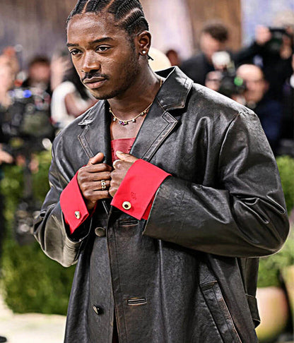 Damson Idris Met Gala 2026 Black Leather Coat