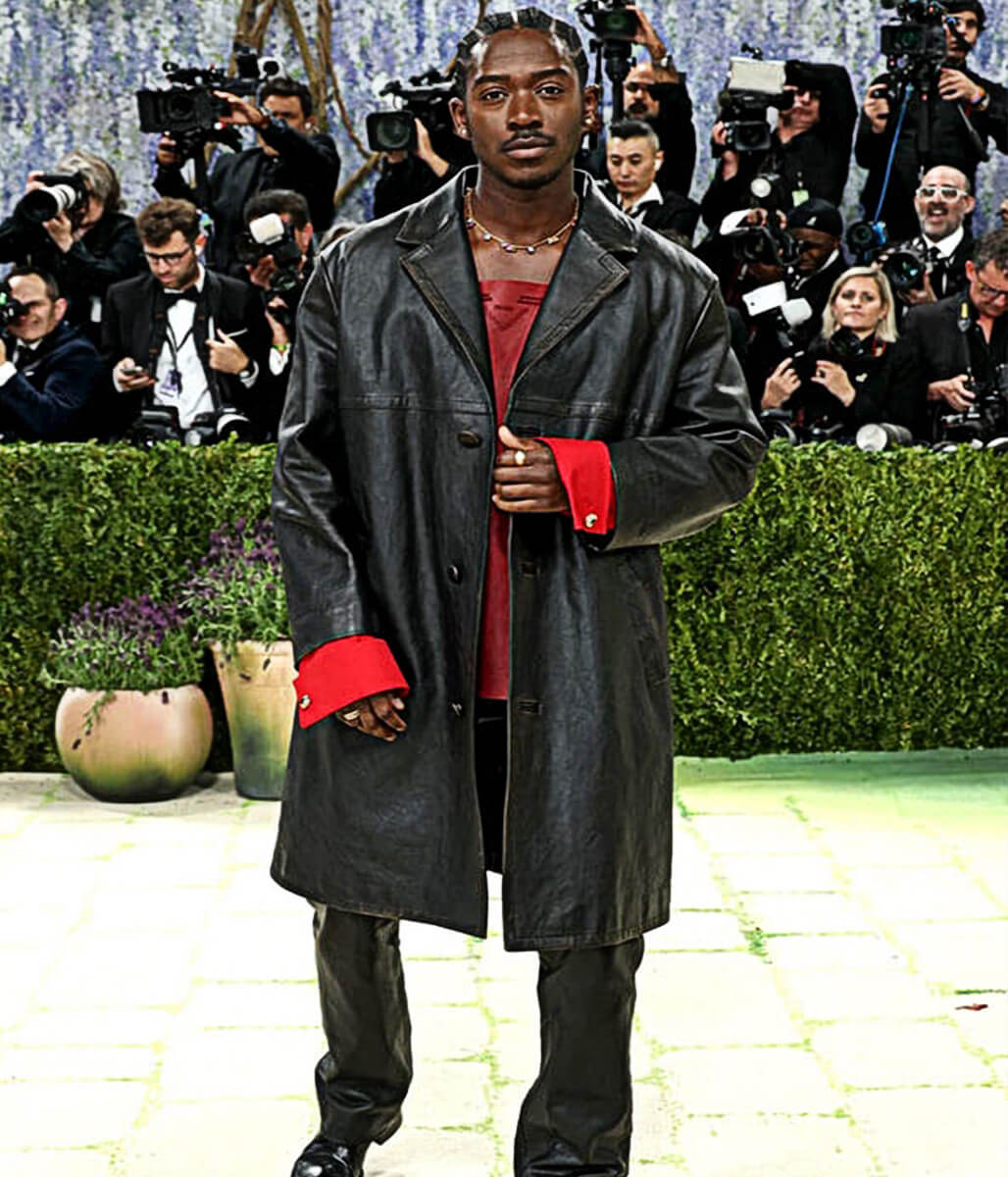 Damson Idris Met Gala 2026 Black Leather Coat