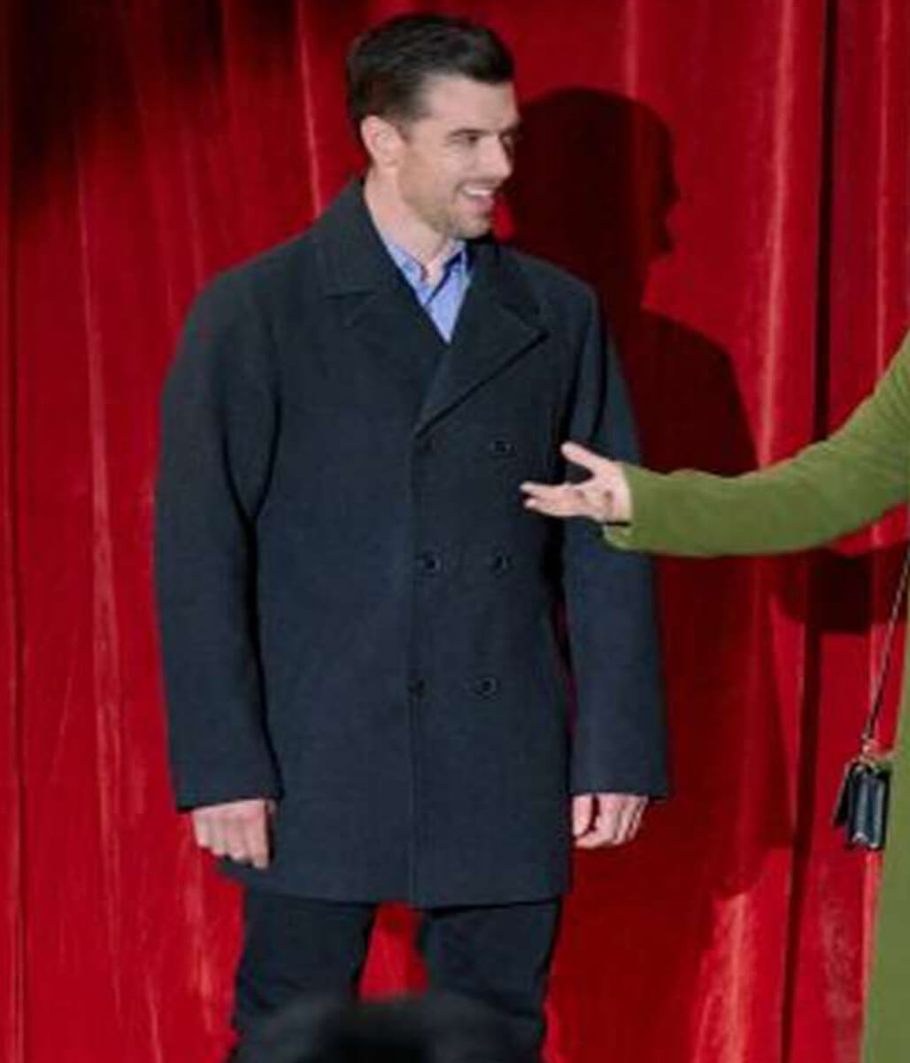 Dan Jeannotte Our Christmas Mural Gray Wool Peacoat