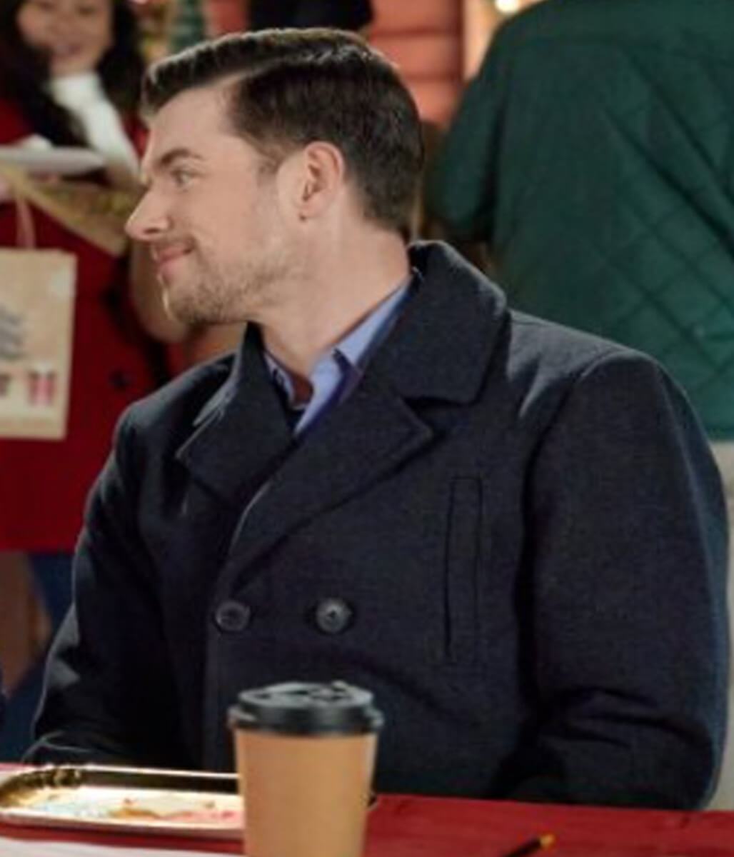 Dan Jeannotte Our Christmas Mural Gray Wool Peacoat