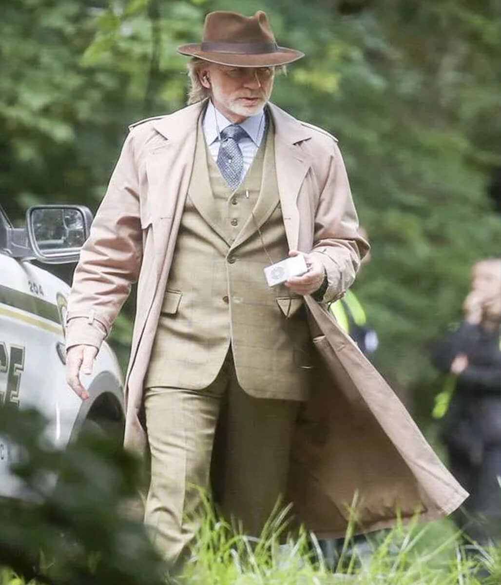 Daniel Craig Wake Up Dead Man 2025 Beige Coat